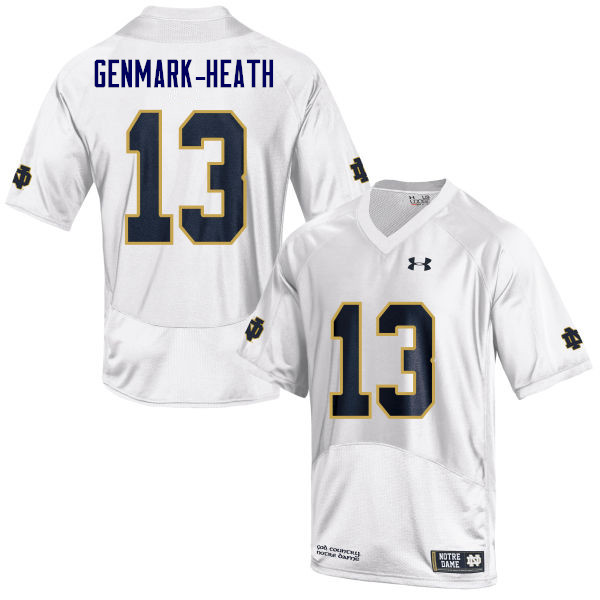Men #13 Jordan Genmark-Heath Notre Dame Fighting Irish College Football Jerseys Sale-White